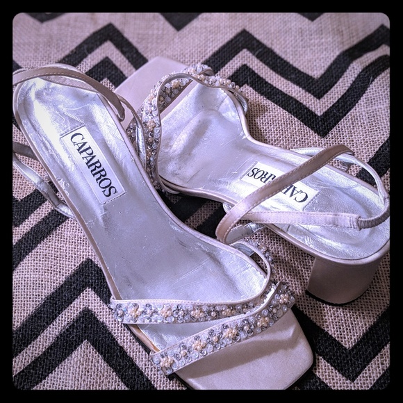 3/$25- strappy heel with beading - Picture 1 of 8